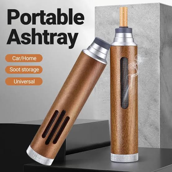 Portable Wooden Cigarette Ashtray