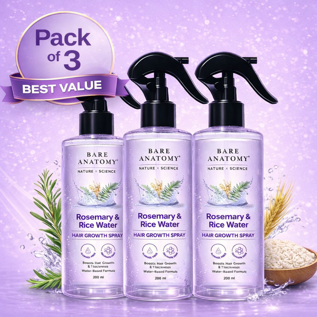 Rosemary & Rice Water Spray For Natural Hair Growth & Hair Thickness