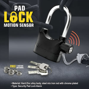 Heavy-Duty Alarm Padlock with 110dB Siren