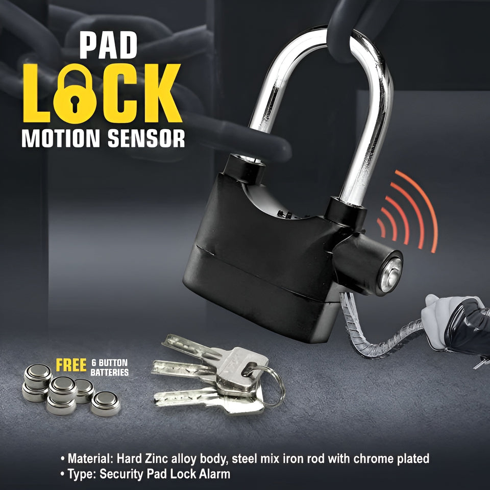 Heavy-Duty Alarm Padlock with 110dB Siren
